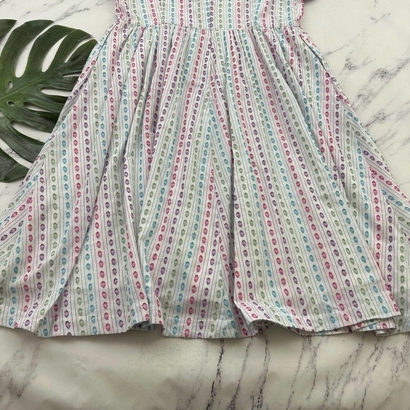 Modcloth Fabulous Fit and Flare Shirt Dress Size 16 New White Pink Stripe Retro - Picture 11 of 11